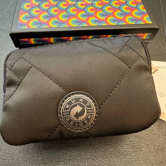Kurt Geiger black small cosmetics bag New with tags - Picture 4 of 5